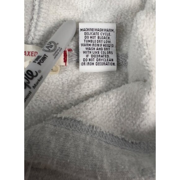 Vintage Levi’s Hoodie Men’s Medium Gray Pullover Old Logo Relaxed Fit - Picture 4 of 7